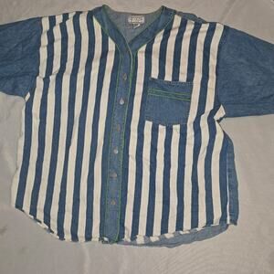 Vintage Venezia Denim Button down XXL shirt!